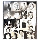 Collection of 17 Black and White Celebrity Singer Portrait Photographs