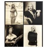 Collection of 20 Classic Hollywood Starlet Black and White Photographs Featuring Hedy Lamarr, Victoria Vetri, Magda Konopka, Imogen Hassall, Dawn Adams and more