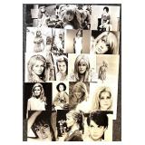 Collection of 18 Vintage Black and White 1960s Glamour Actress Photographs