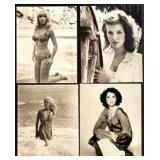 Collection of 18 Vintage Black and White 1960s Glamour Actress Photographs