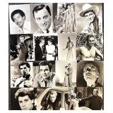 Collection of 15 Vintage Hollywood Actor Publicity Photos Featuring James Dean, Roy Rogers, Charlton Heston and more