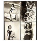 Collection of 22 Classic Hollywood Pin-Up Photographs Featuring Julie Newmar, Donna Mills, Lola Albringet, Hazel Court and more