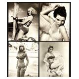 Collection of 22 Classic Hollywood Pin-Up Photographs Featuring Julie Newmar, Donna Mills, Lola Albringet, Hazel Court and more