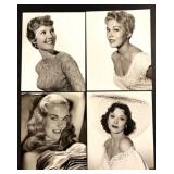 Collection of 32 Classic Hollywood Celebrity Glossy Photographs Featuring Carroll Baker, Betty GrableBeverly Garland, David Neven, Robert Vaughn and more