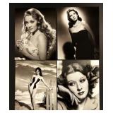 Collection of 32 Classic Hollywood Celebrity Glossy Photographs Featuring Carroll Baker, Betty GrableBeverly Garland, David Neven, Robert Vaughn and more