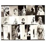 Collection of 27 Vintage Hollywood Black and White Photographs Featuring Tammy Wynette, Petula Clark, Debbie Reynolds, Winona Ryder and more