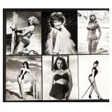 Collection of 27 Vintage Hollywood Black and White Photographs Featuring Tammy Wynette, Petula Clark, Debbie Reynolds, Winona Ryder and more