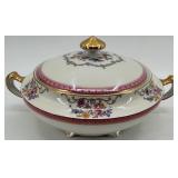 Haviland France Rosemont Porcelain Dinnerware Set with Floral Pattern and Gold Trim