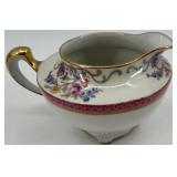 Haviland France Rosemont Porcelain Dinnerware Set with Floral Pattern and Gold Trim