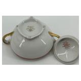 Haviland France Rosemont Porcelain Dinnerware Set with Floral Pattern and Gold Trim