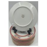 Haviland France Rosemont Fine China Dinnerware Set with Pink Trim
