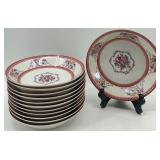 Haviland France Rosemont Fine China Dinnerware Set with Pink Trim