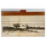 Framed Original Etching The River Path by Ernest C. Rost