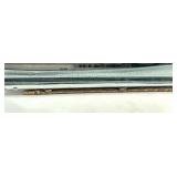 Rectangular Vintage Wall Mirror with Ornate Gold Frame and Wreath Crest