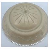 Vintage 3-Socket Porcelain Ceiling Light Fixture with Frosted Glass Shade