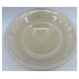 Vintage 3-Socket Porcelain Ceiling Light Fixture with Frosted Glass Shade