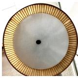 Vintage Hanging Pendant Lamp with Mid-Century Style Shade and Chain