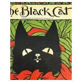 Set of 2 Black Cat Magazine Art Prints, December 1900 and February 1897