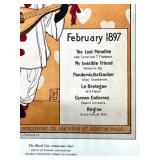 Set of 2 Black Cat Magazine Art Prints, December 1900 and February 1897