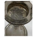 Decorative Lot with Glass Hen Dish, Metal Tealight Lamp, and Nicole Miller Frame