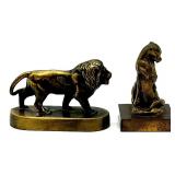 Vintage Brass Decor Collection with Figures, Car, Candle Holders, and More