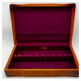 Assorted Silverplate and Stainless Flatware Collection with Wooden Storage Case