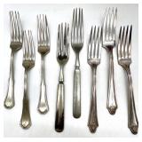 Assorted Silverplate and Stainless Flatware Collection with Wooden Storage Case