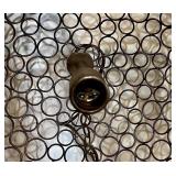 Pair of Round Metal Wire Globe Pendant Light Fixtures