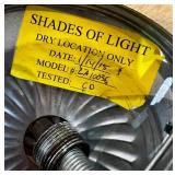 Pair of Round Metal Wire Globe Pendant Light Fixtures