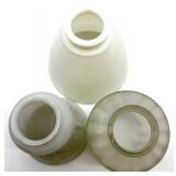 Collection of 13 Assorted Vintage Glass Lamp Shades and Globes