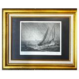 Framed 1930 Ray Kaufman Etching 