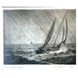 Framed 1930 Ray Kaufman Etching 