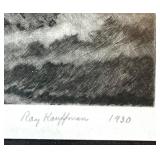 Framed 1930 Ray Kaufman Etching 