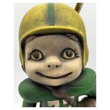 Green Bay Packers Vintage Football Player Figurine Table Lamp with Wooden Base