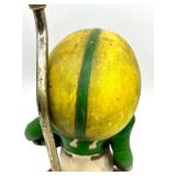 Green Bay Packers Vintage Football Player Figurine Table Lamp with Wooden Base