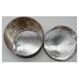 Collection of Vintage Metal Tins, Kitchen Spice Bottles, Car Emblems, and Kodak Film Reel