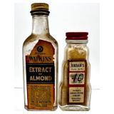 Collection of Vintage Metal Tins, Kitchen Spice Bottles, Car Emblems, and Kodak Film Reel