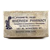 Vintage Pharmacy Memorabilia Collection with Ephemera, Pens and Apothecary Pot