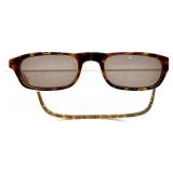 Clic Tortoise Shell Magnetic Reader Glasses and Woven Wool Scarf Set