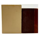 Vintage Books Collection with Heart-Shaped Box and Amber Glass Dish