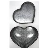 Vintage Books Collection with Heart-Shaped Box and Amber Glass Dish