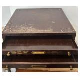 Vintage Perfit Crystals Metal 5-Drawer Store Display Cabinet