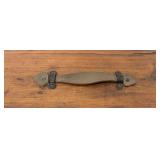 Antique Wooden Locking Storage Box with Brass Hardware and Handle