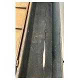 Antique Wooden Locking Storage Box with Brass Hardware and Handle