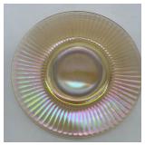 Collection of 5 Vintage Glass Dessert and Display Plates, Varied Patterns