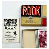 Vintage Card Games Lot with Rook Set, KEM Double Deck, and Matchbooks Collection