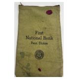 Vintage Cheese Box, Glass Carafe Set, Bank Bag, U.S. Mint Bag, and Star Architectural Pieces