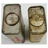 Vintage Mixed Lot: Cast Iron Trivet, Horse Pull Toy, Spice Tins, Glass Insulators, and Collectible Containers