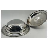 Collection of Silverplate Serving Pieces with Glass Inserts