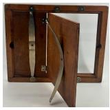 Antique Double-Sided Wooden Contact Printing Frame with Hinged Back